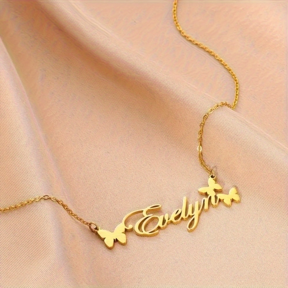 Butterfly Ornament Pendant Necklace, Elegant Design